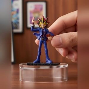 Vintage 1996 Yu-Gi-Oh! Yami Yugi 2" Mini PVC Figure Kazuki Takahashi With Stand.
